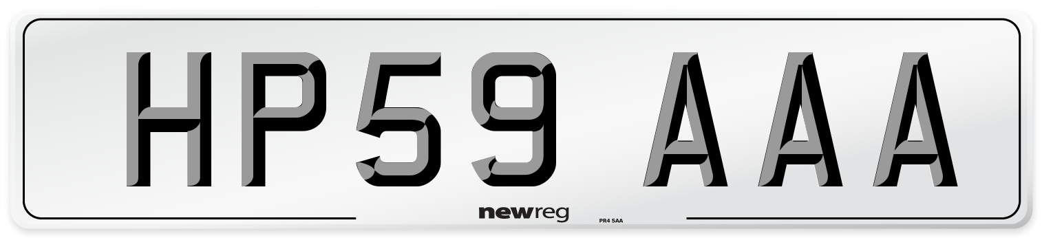 HP59 AAA Number Plate from New Reg